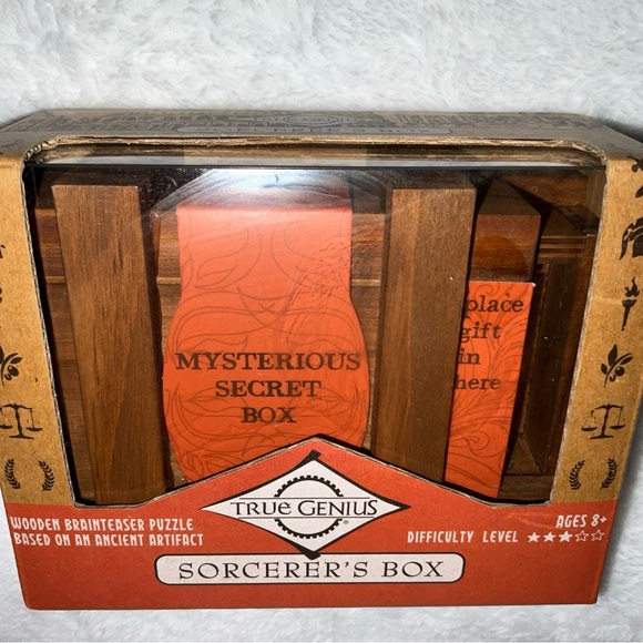 Project Genius Sorcerer's Box Wooden Brainteaser Puzzle BRAND NEW - Picture 2 of 16